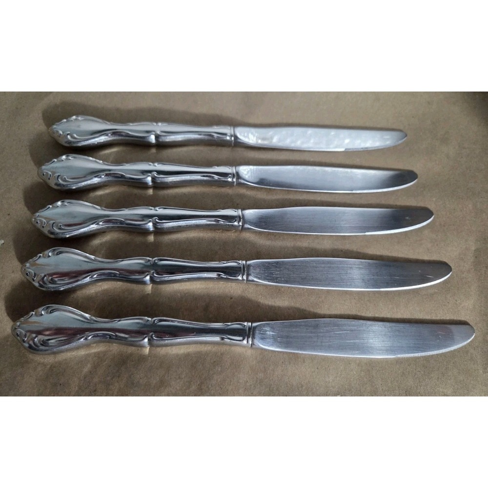 Oneida Community Cantata Stainless Flatware 5pc Knife Lot 9in Silverware - Picture 5 of 5